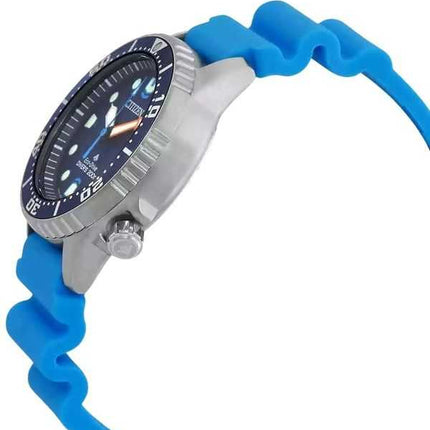 Orologio da uomo Citizen Promaster Dive con cinturino in poliuretano e quadrante blu Eco-Drive EO2028-06L 200M