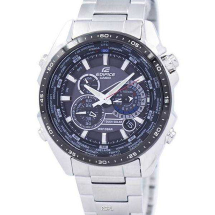 Orologio da uomo Casio Edifice Tough Solar Chronograph World Time EQS-500DB-1A1 EQS500DB-1A1
