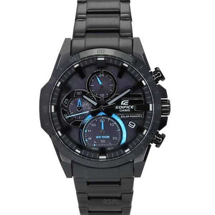 Casio Edifice Analog Cronografo Acciaio Inossidabile Quadrante Nero Solare EQS-940DC-1B 100M Orologio da Uomo