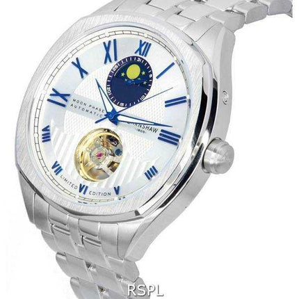 Thomas Earnshaw Peel Limited Edition Moon Phase Silver Sky Open Heart Dial Automatic ES-8206-44 Orologio da uomo