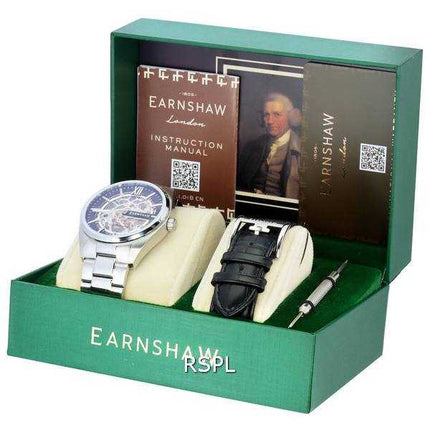 Thomas Earnshaw Smeaton Edizione Limitata Quadrante Nero Scheletro Automatico ES-8208-11 Orologio da Uomo