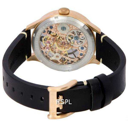 Orologio da uomo automatico con quadrante scheletro in vera pelle Thomas Earnshaw Baron ES-8231-03