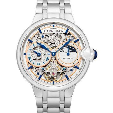Thomas Earnshaw Barallier Moon Phase Skeleton Dial Automatic ES-8242-77 Orologio da uomo