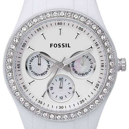 Orologio Fossil Stella White Dial Crystal ES1967 da donna