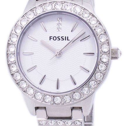 Fossil Jesse Silver Crystals quadrante bianco ES2362 orologio da donna