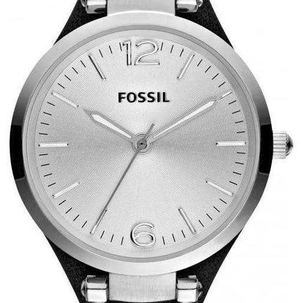 Orologio da donna Fossil Georgia Quartz cinturino in pelle nera ES3199