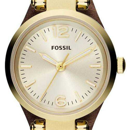Orologio da donna Fossil Georgia Mini Quartz cinturino in pelle marrone ES3264
