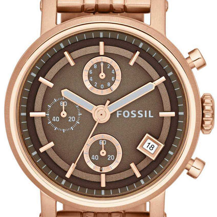 Orologio da donna Fossil Original Boyfriend Chronograph Rose Gold-Tone ES3494