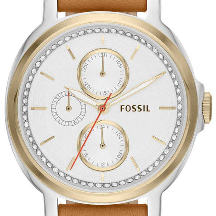 Fossil Chelsey Multifunzione Tan Leather Strap ES3523 Orologio da donna
