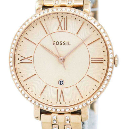 Fossil Jacqueline Quarzo oro rosa cristalli accenti ES3546 orologio da donna