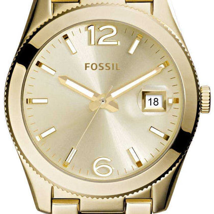 Fossil Perfect Boyfriend Silver Dial Gold Tone ES3586 - Orologio da donna