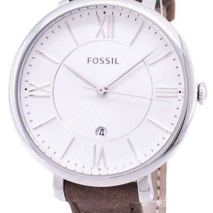 Fossil Jacqueline Silver Dial Cinturino in pelle marrone chiaro ES3708 Orologio da donna