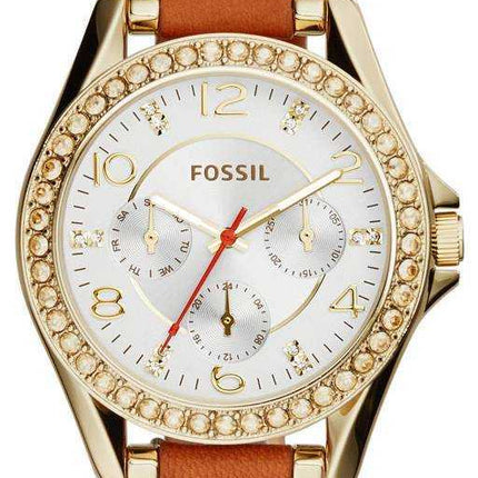 Fossil Riley multifunzione cristalli di quarzo accenti ES3723 orologio da donna