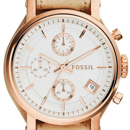Fossil Original BoyFriend Chronograph quadrante bianco ES3748 orologio da donna