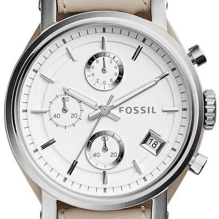 Fossil Original BoyFriend Chronograph quadrante bianco ES3811 orologio da donna
