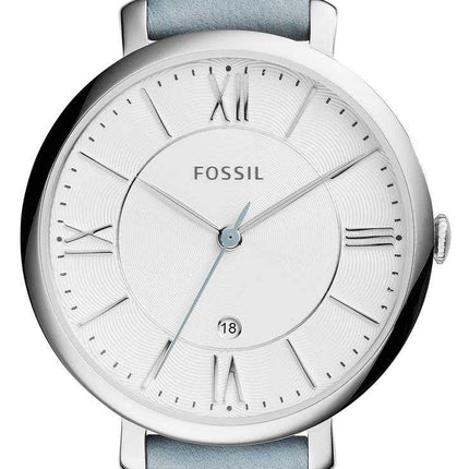 Fossil Jacqueline Quartz Smokey Blue Leather Strap ES3821 Orologio da donna