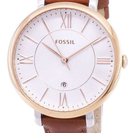 Fossil Jacqueline Silver Dial Brown Leather ES3842 Orologio da donna