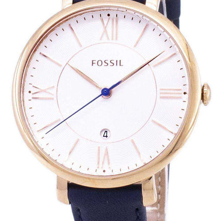 Fossil Jacqueline Silver Dial Orologio da donna in pelle blu ES3843