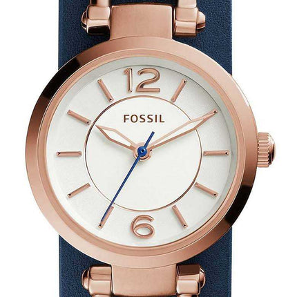 Orologio da donna Fossil Georgia Artisan quadrante blu in pelle blu ES3857