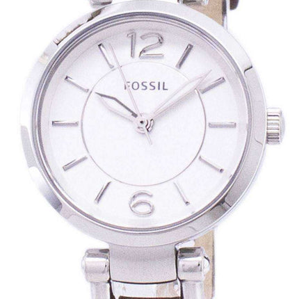 Orologio Fossil Georgia Silver Dial in pelle marrone ES3861