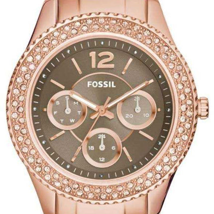 Orologio da donna Fossil Stella con quadrante in cristalli multifunzione rosa oro-tono ES3863
