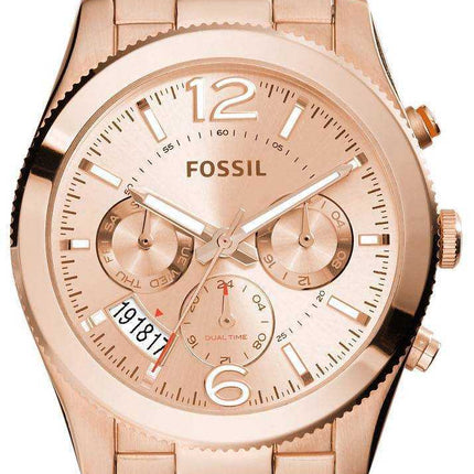 Fossil Perfect Boyfriend Multifunzione Rose-Tone Acciaio inossidabile ES3885 Orologio da donna