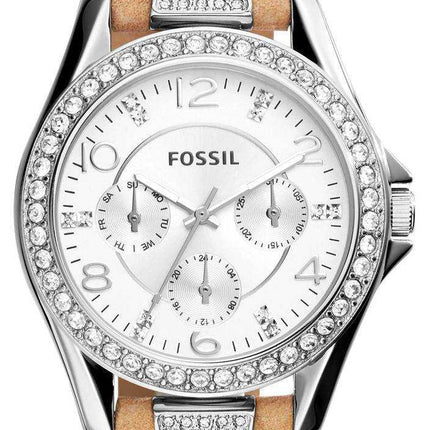 Fossil Riley multifunzione cristalli di quarzo accenti ES3889 orologio da donna