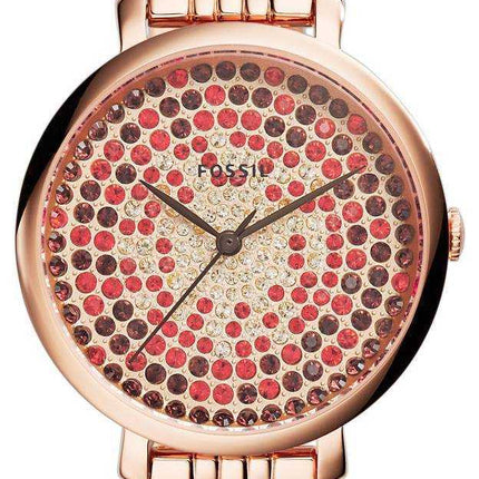 Fossil Jacqueline Rose Gold-Plated Crystals Pave Dial ES3900 Orologio da donna
