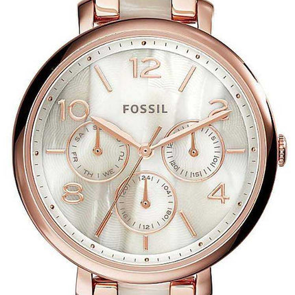 Fossil Jacqueline Cronografo multifunzione in acciaio inossidabile ES3921 Orologio da donna