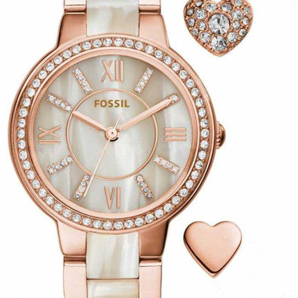Fossil Virginia Quartz Crystal ES3965SET Orologio da donna