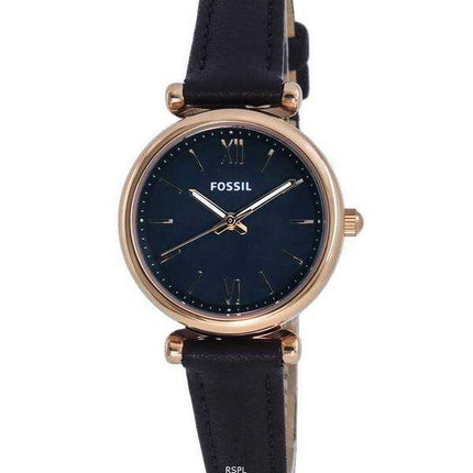 Orologio da donna Fossil Carlie Mini in pelle con quadrante nero al quarzo ES4700
