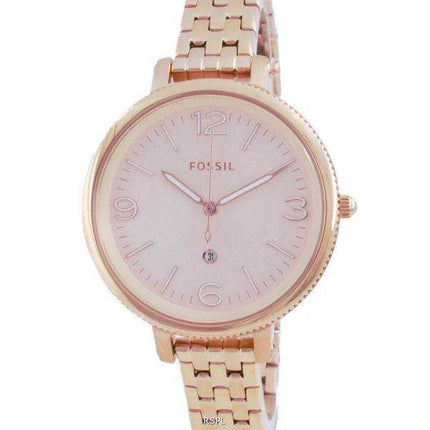 Fossil Monroe Orologio da donna al quarzo in acciaio inossidabile oro rosa ES4946