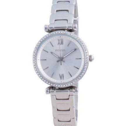 Fossil Carlie Mini quadrante argento Daimond Accents Quartz ES4956 Orologio da donna