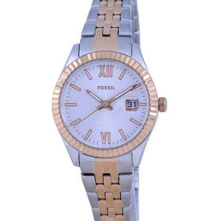 Orologio da donna Fossil Scarlette Micro quadrante argentato in acciaio inossidabile al quarzo ES4989