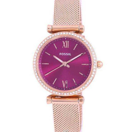 Orologio da donna Fossil Carlie Rose Gold in acciaio inossidabile al quarzo ES5011
