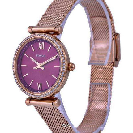 Orologio da donna Fossil Carlie Rose Gold in acciaio inossidabile al quarzo ES5011