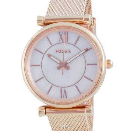 Orologio da donna al quarzo tono oro rosa Fossil Carlie ES5058SET