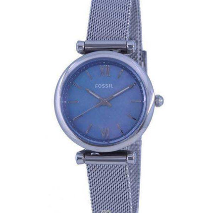 Orologio da donna Fossil Carlie Mini Blue Mother Of Pearl Dial in acciaio inossidabile al quarzo ES5083
