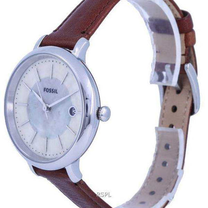Orologio da donna Fossil Jacqueline in pelle bianca con quadrante in madreperla solare ES5090