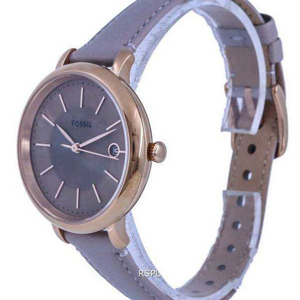 Orologio da donna Fossil Jacqueline in pelle grigio madreperla con quadrante solare ES5091