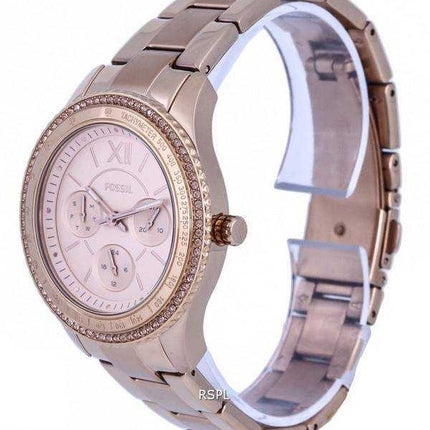 Orologio da donna Fossil Stella Sport tachimetro con accenti di cristallo quadrante tono oro rosa quarzo ES5106