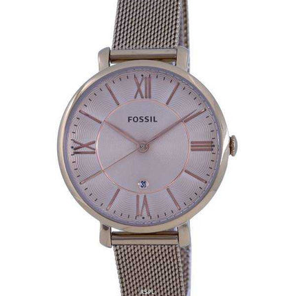 Orologio da donna al quarzo ES5120 in acciaio inossidabile tono oro rosa Fossil Jacqueline