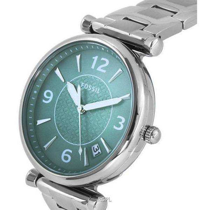 Orologio da donna Fossil Carlie in acciaio inossidabile con quadrante verde al quarzo ES5157