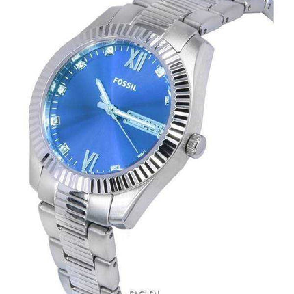 Orologio da donna Fossil Scarlette Crystal accenti quadrante blu quarzo ES5197