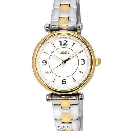 Orologio da donna Fossil Carlie bicolore in acciaio inossidabile con quadrante argentato al quarzo ES5201