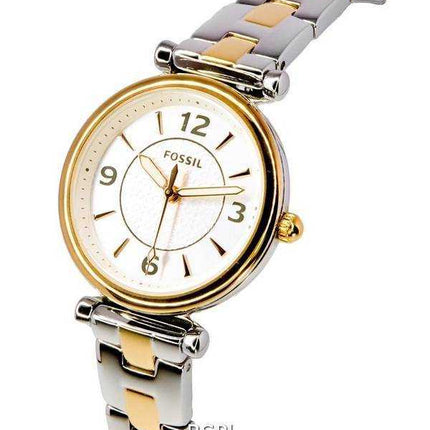 Orologio da donna Fossil Carlie bicolore in acciaio inossidabile con quadrante argentato al quarzo ES5201