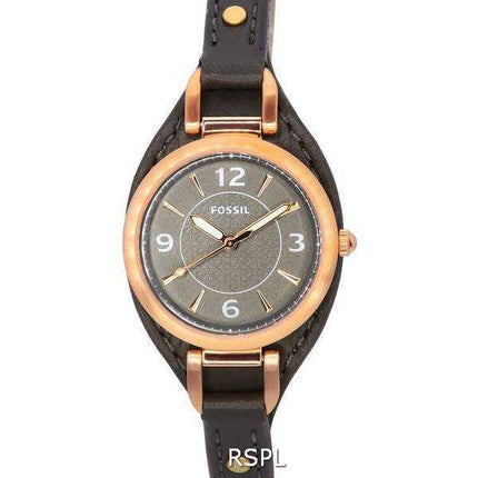 Orologio da donna Fossil Carlie Eco con cinturino in pelle quadrante nero al quarzo ES5212