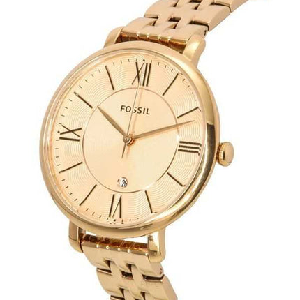 Fossil Jacqueline acciaio inossidabile quadrante tono oro rosa quarzo ES5252SET orologio da donna con set regalo