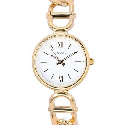 Orologio da donna Fossil Carlie in acciaio inossidabile tono oro rosa con quadrante argentato al quarzo ES5273