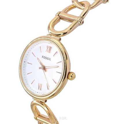 Orologio da donna Fossil Carlie in acciaio inossidabile tono oro rosa con quadrante argentato al quarzo ES5273